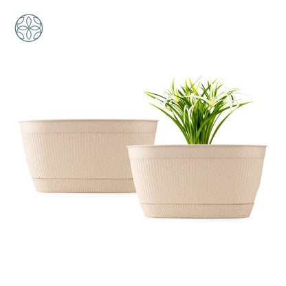 Eco Friendly Rice Husk Camelia 11.5 inch Pots & Planter