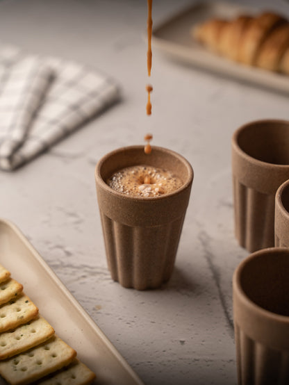 Rice Husk Cutting Chai Cups