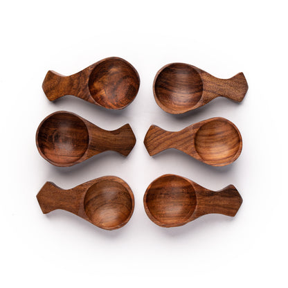 Small Wooden Spice Spoon - Set of 6