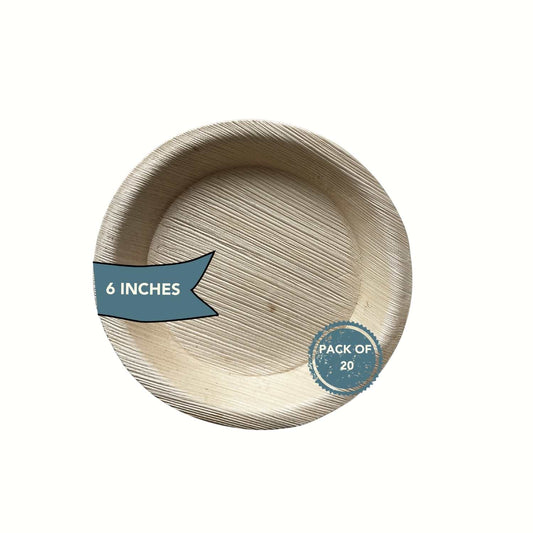 Disposable Areca Plates 6 Inches