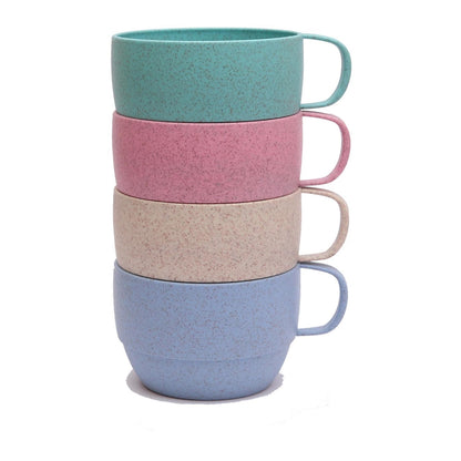 Wheat Straw Coffee Mugs - Set of 4